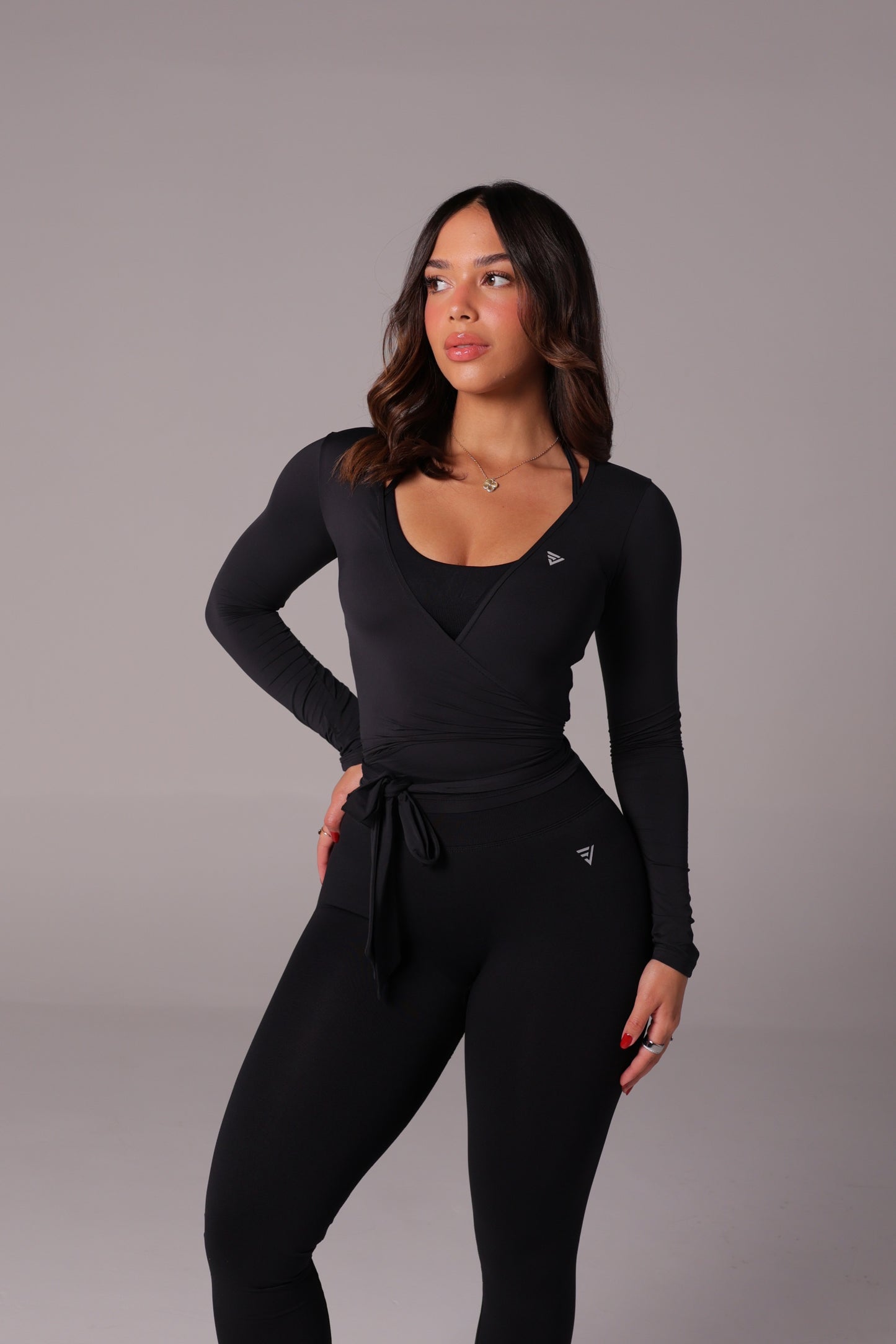 Black wrap top