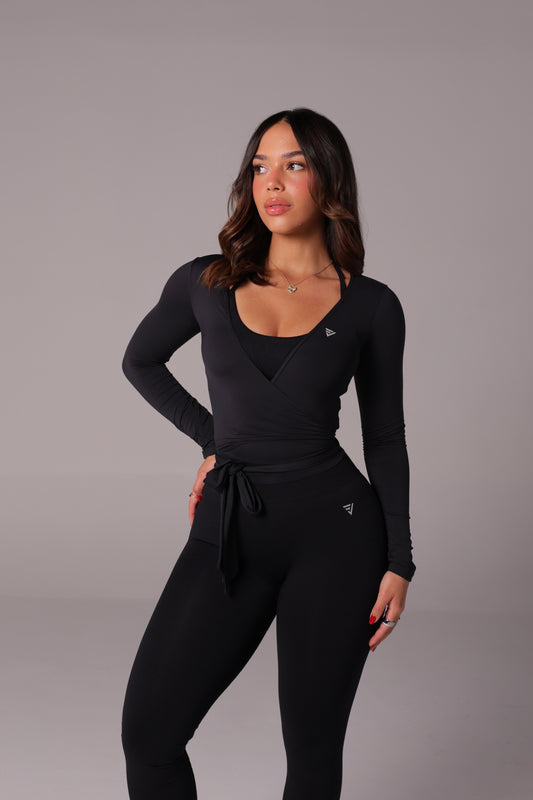 Black wrap top