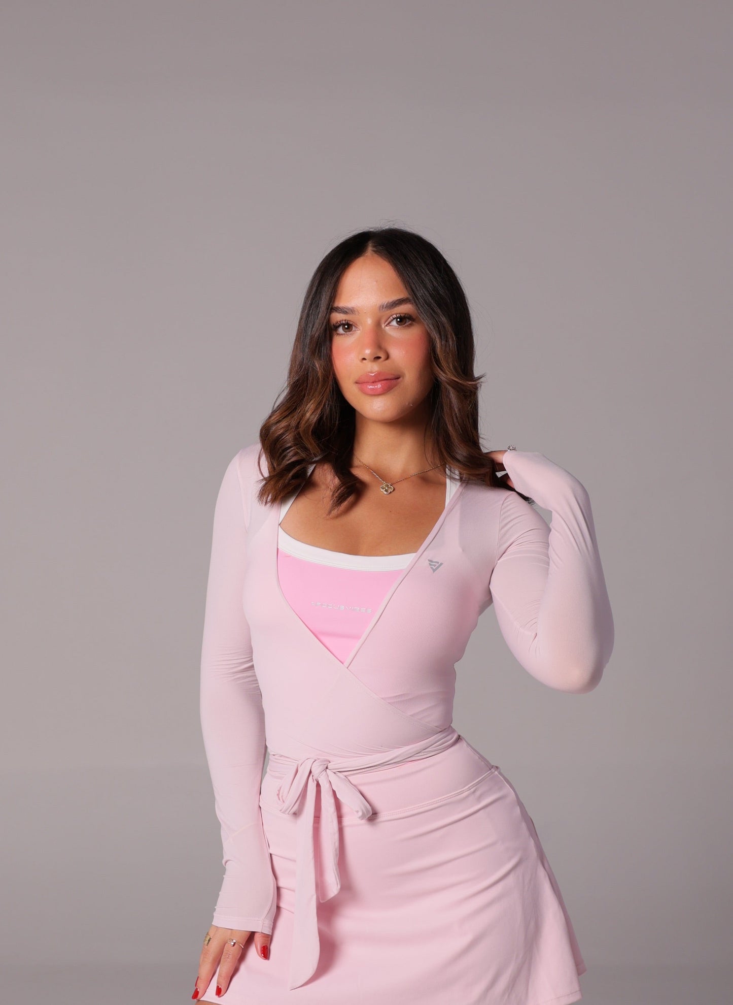 Pink wrap top