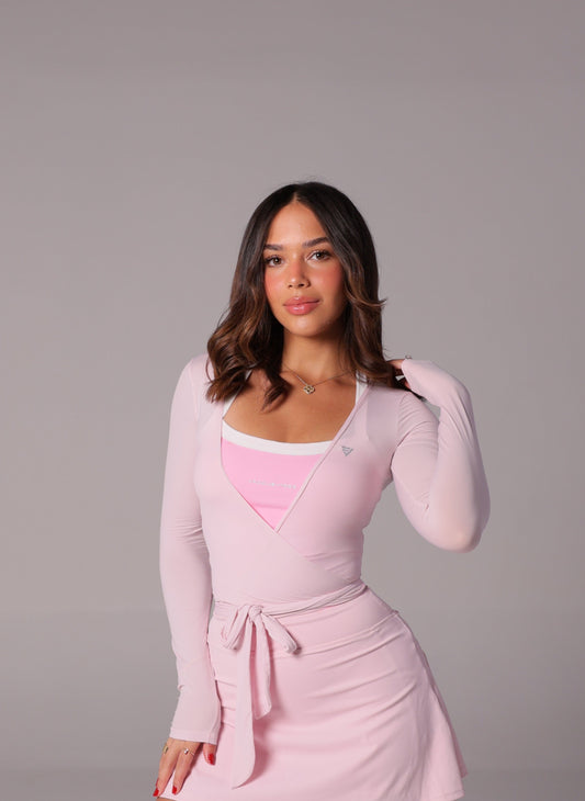 Pink wrap top